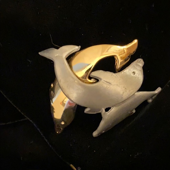 Ultra craft Jewelry - Ultra  Craft brooch Dolphins swimming